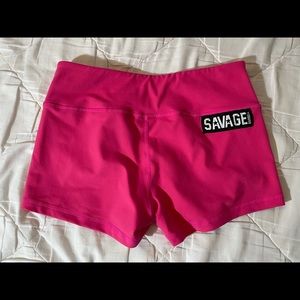 Savage barbell booty shorts